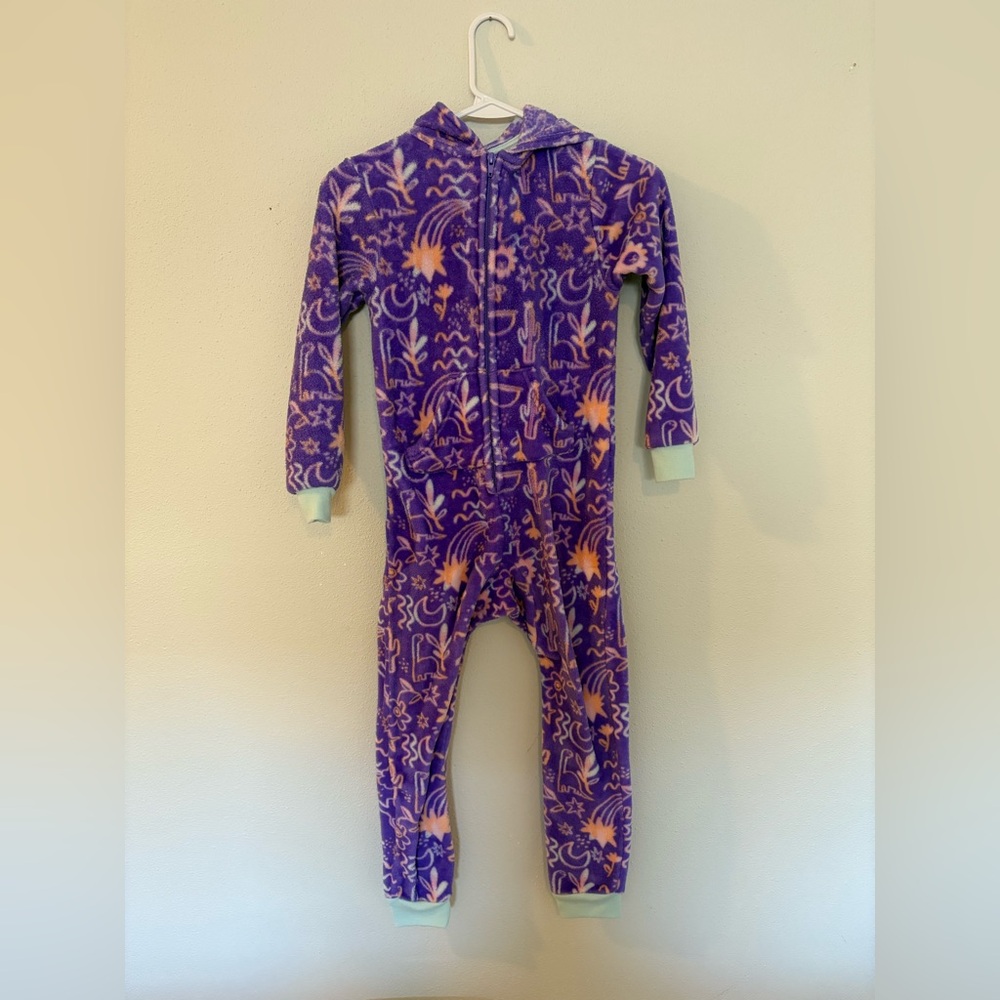 Cat & Jack Purple and Orange Footies with Classic Design